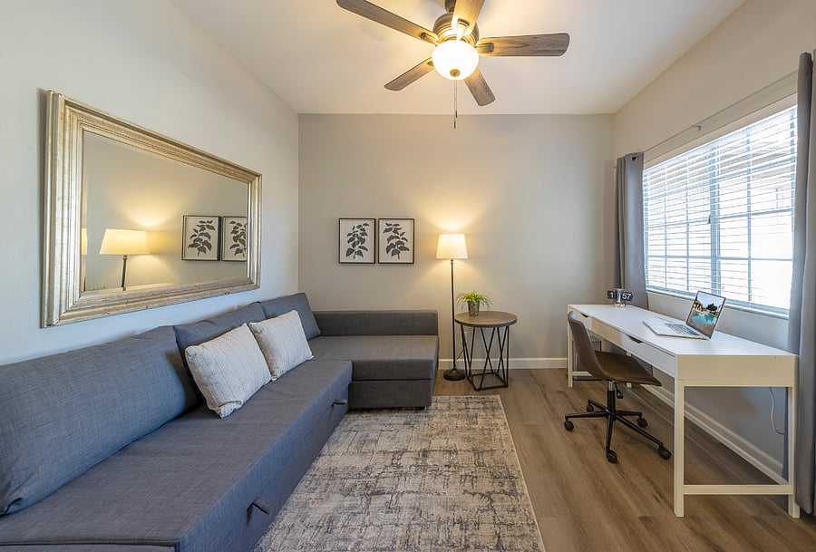 Guest bedroom with pullout sofa