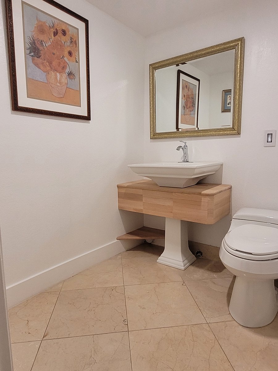 Downstairs powder room