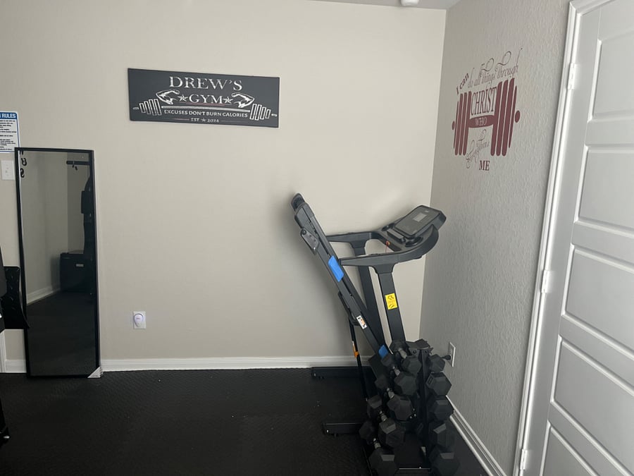 Treadmill raises for more room.  300lb limit. 
