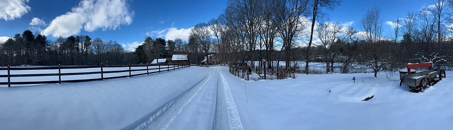 Winter entry to the farm.