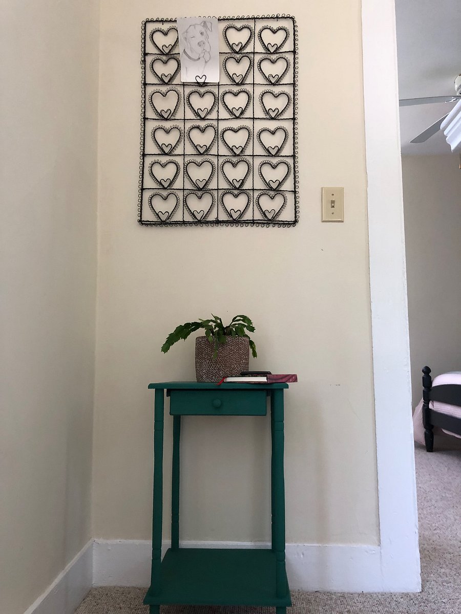 at the top of stairs