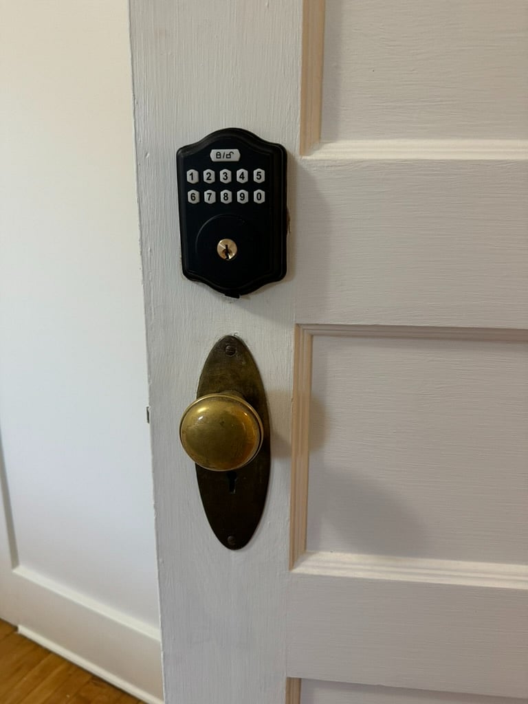 Separate door locks on each bedroom