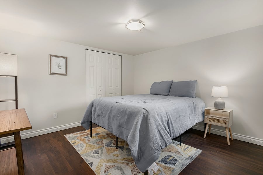 Second bedroom can be furnished either as a WFH office or queen bedroom, depending on preference of tenant.