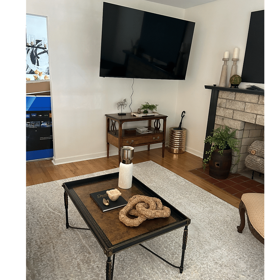 Living den room 65" smart TV
