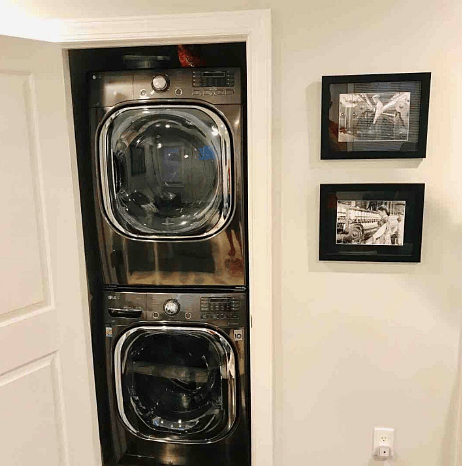 Stacked washer/dryer.