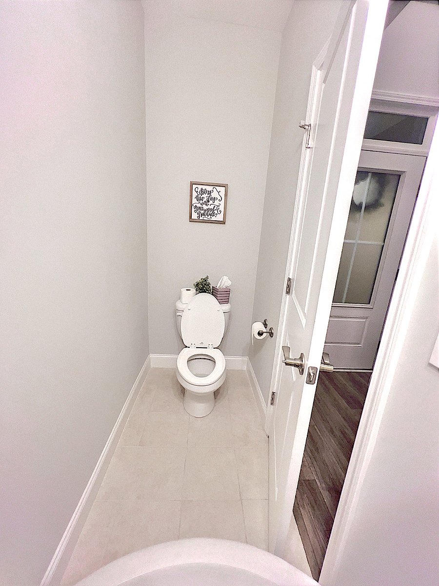 half bath by front door