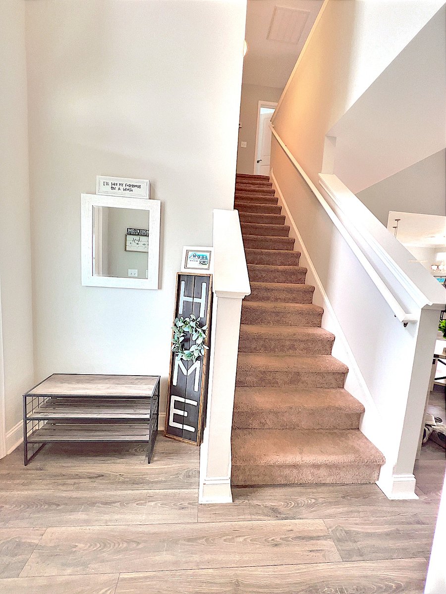 shoe shelf + staircase
