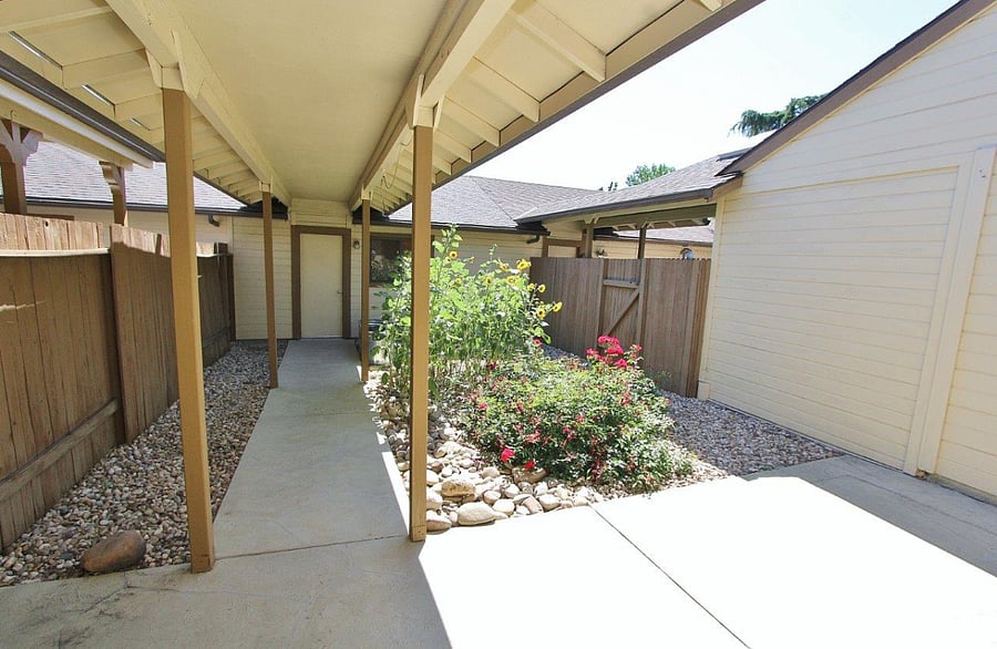 Fenced back yard
