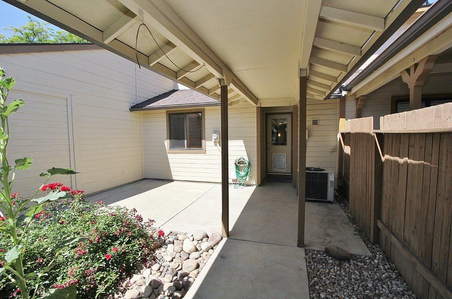 Fenced back yard
