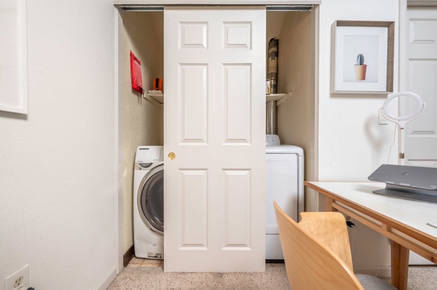 Washer and dryer in the loft