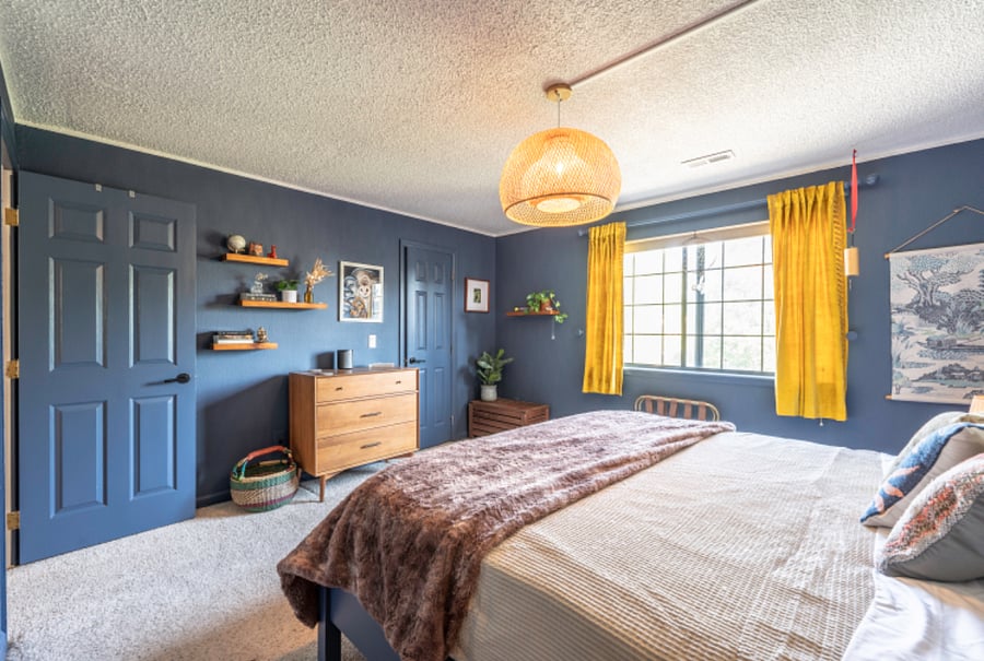 Cozy bedroom with king-sized bed