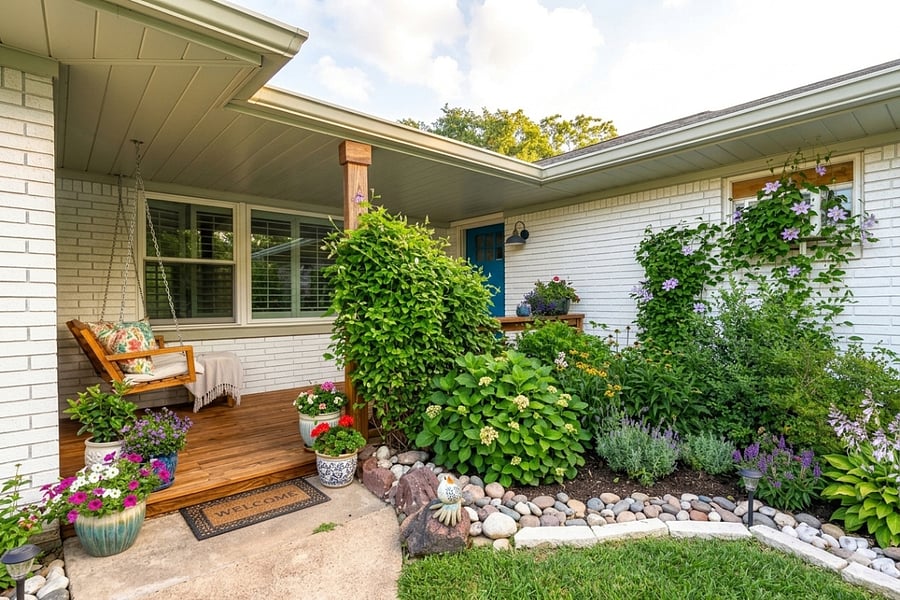 Front porch in the spring.