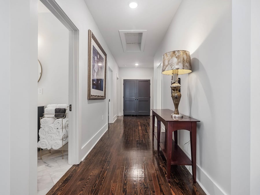 wide southern hall with drop zone on table, programable thermostat, everything updated in 2023/24!