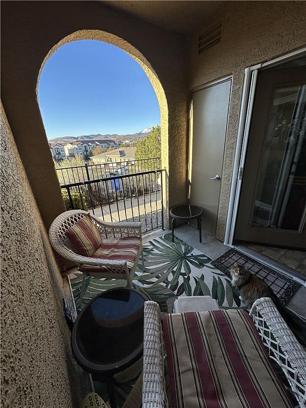 This patio is accessible from the kitchen and your room.