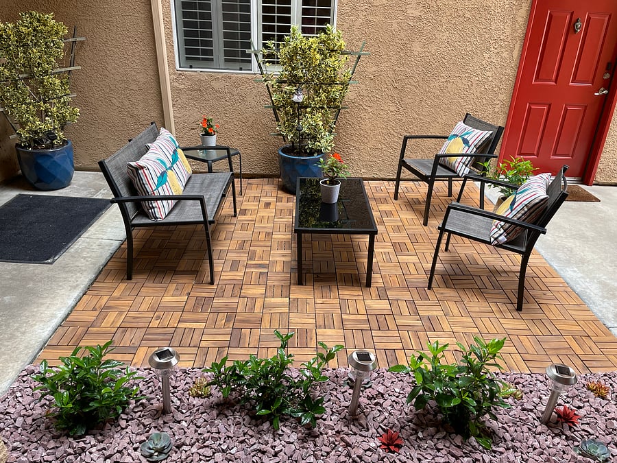 Patio at front entrance