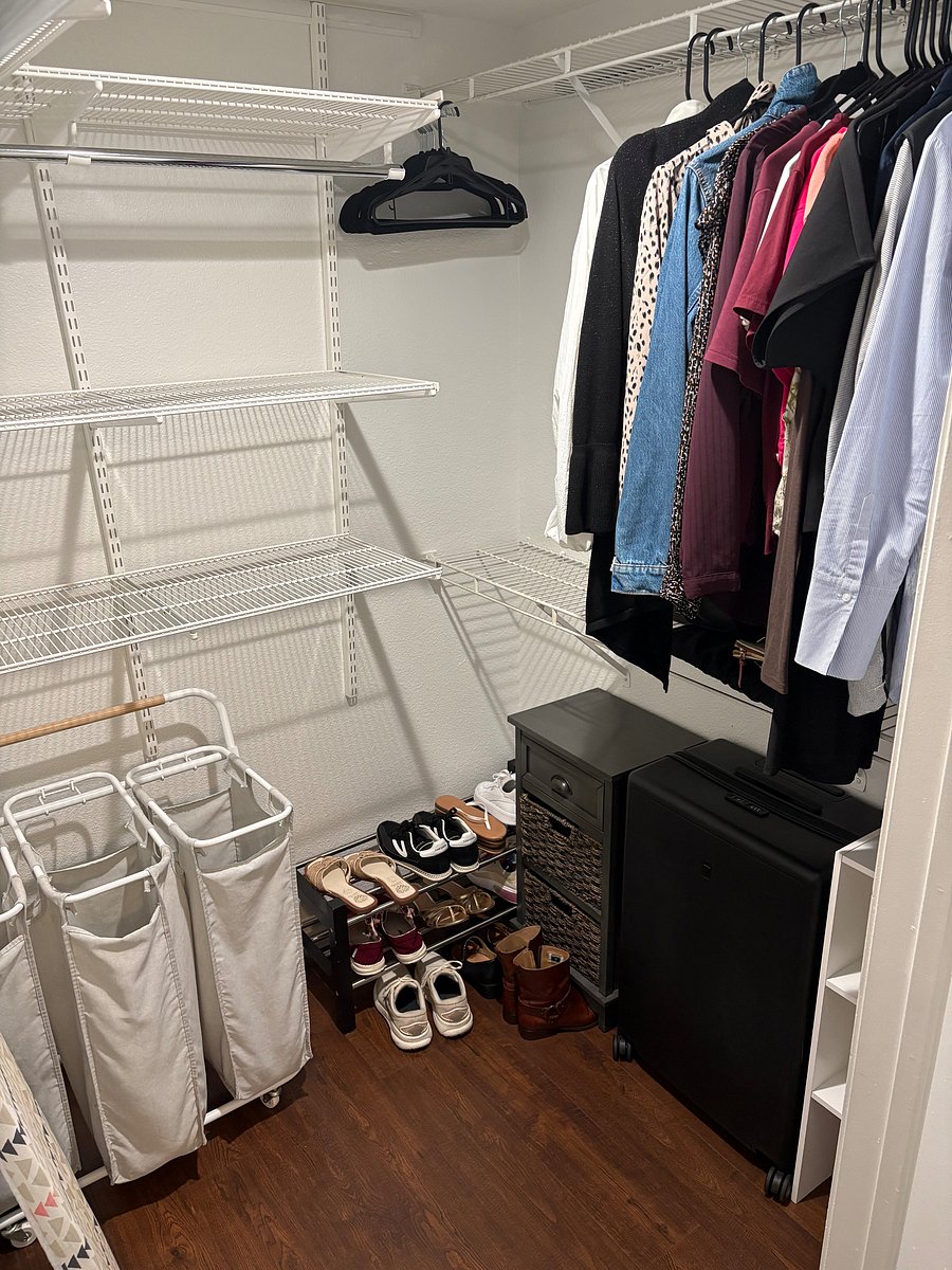 Walk-in bedroom closet