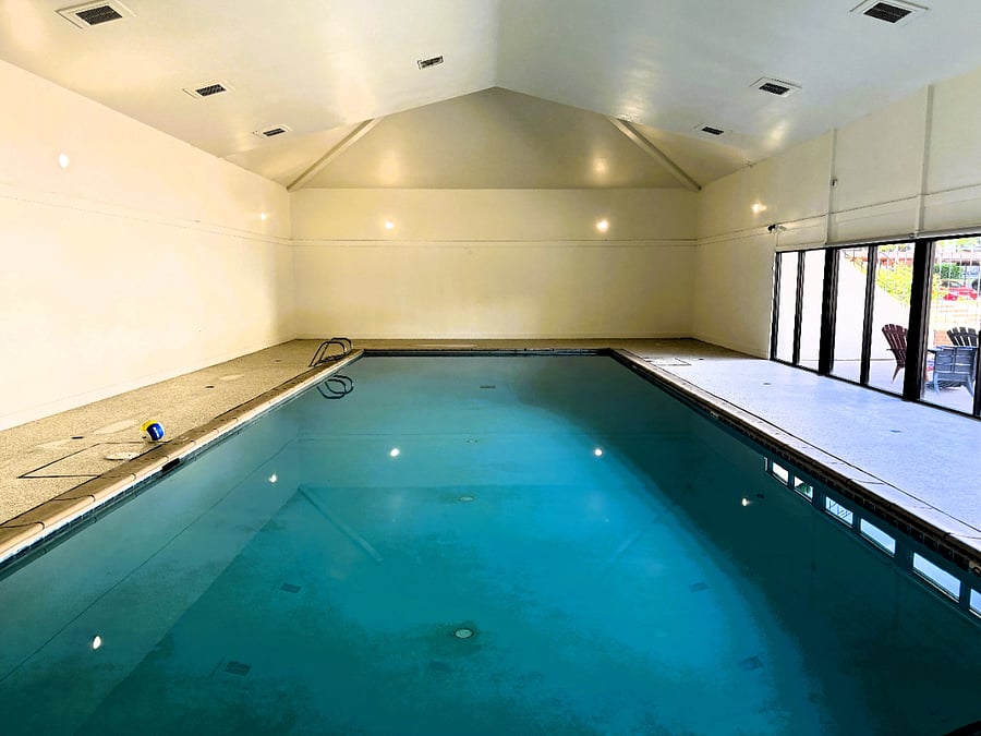 Heated indoor saltwater pool