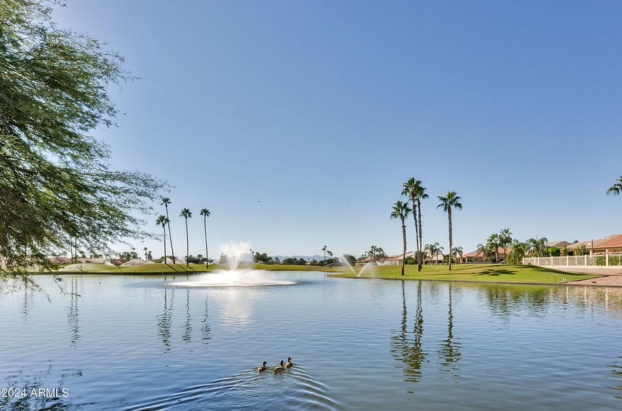 Oakwood Country Club lake views.