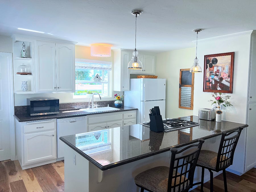 Looking into Kitchen, Dishwasher, Microwave