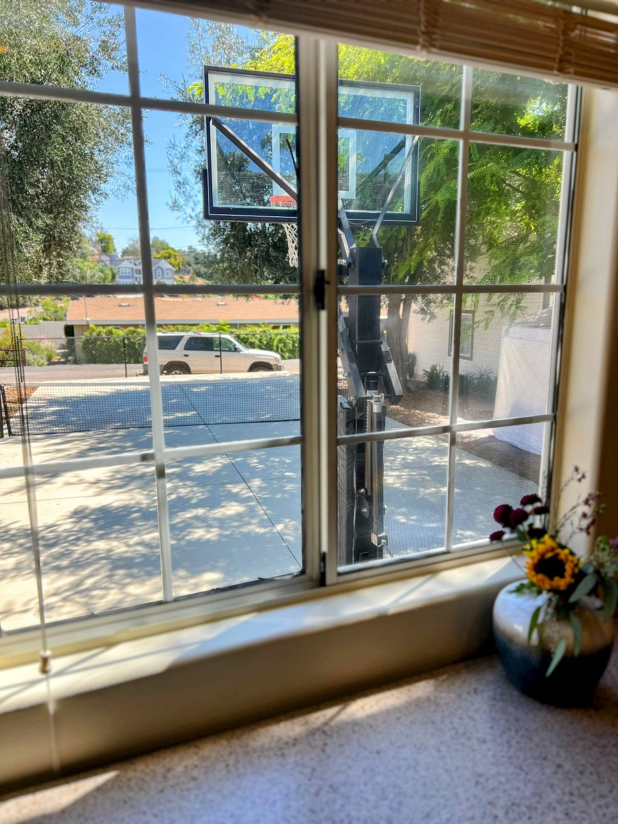Pickle Ball Court, Regulation Basketball Hoop