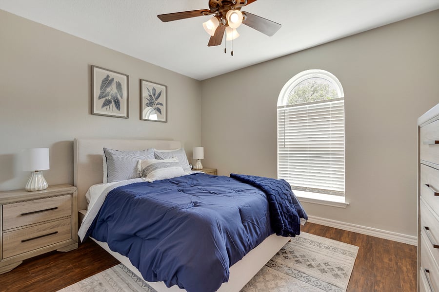 two guest bedrooms or designated office space