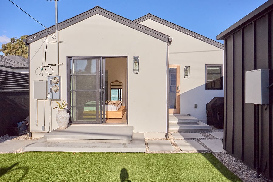 Main House sliding doors to master bedroom