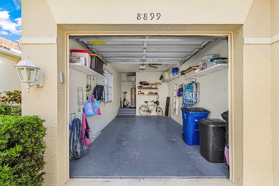 attached garage and tandem driveway parking