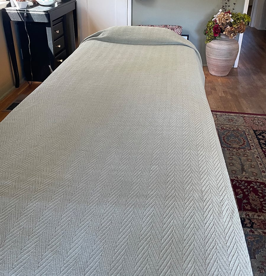 Healing Room with Amethyst Warming Mat available by arrangement-Great stress relief!