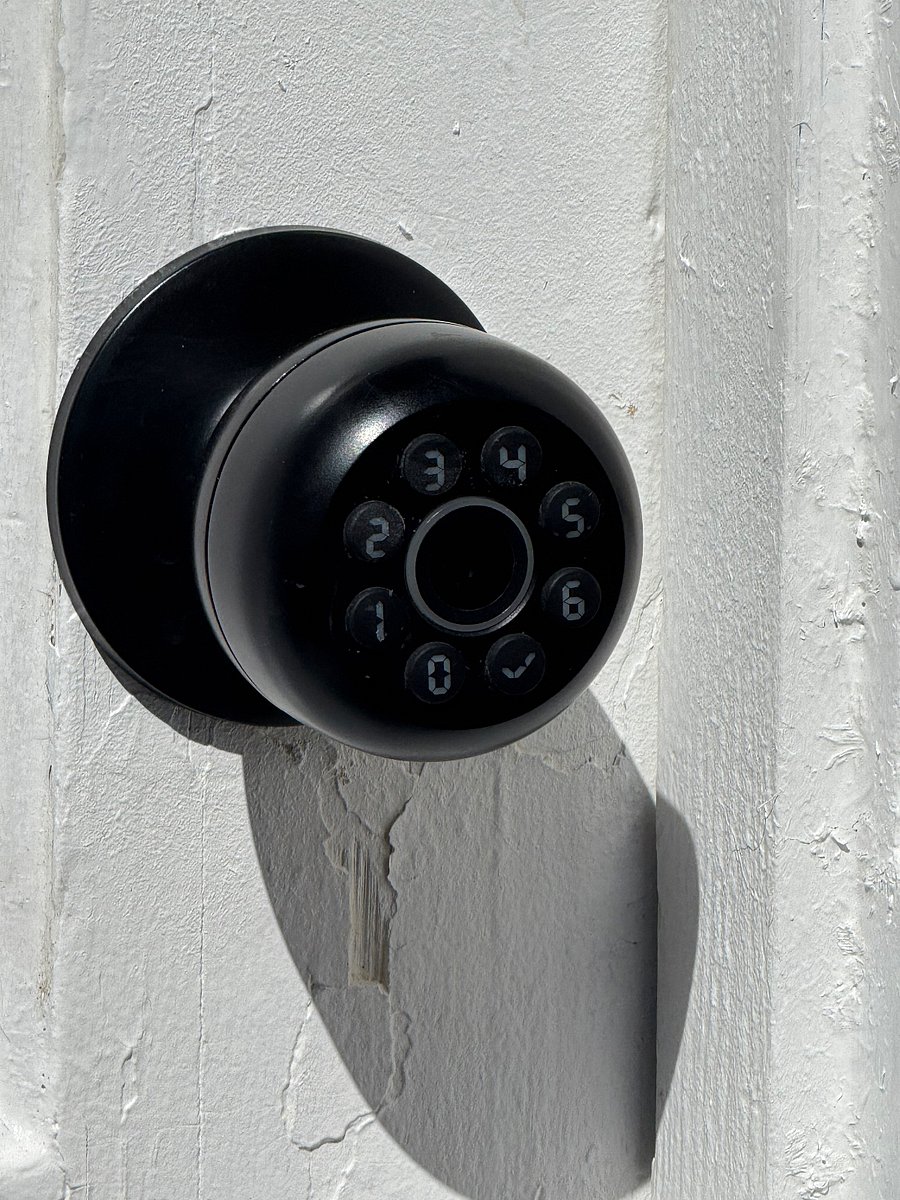 Private coded security doorknob and interior lock help keep this unit secure.