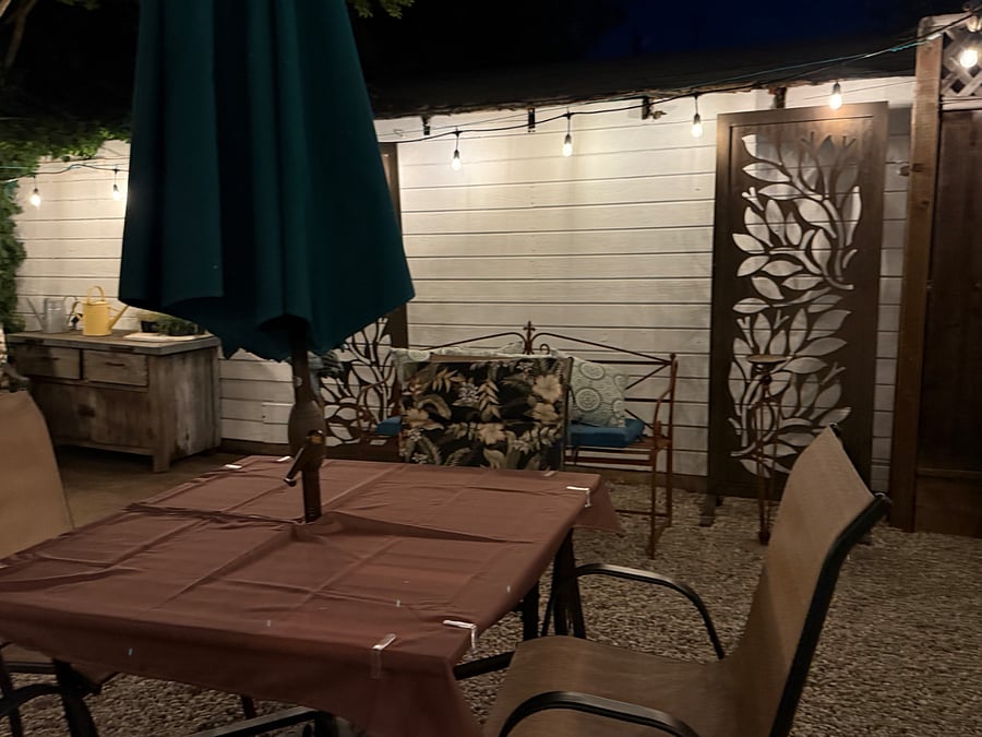 On a warm summer night, dine al fresco in this beautiful space.