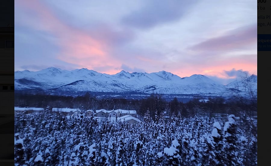 Wintertime view from the balcony