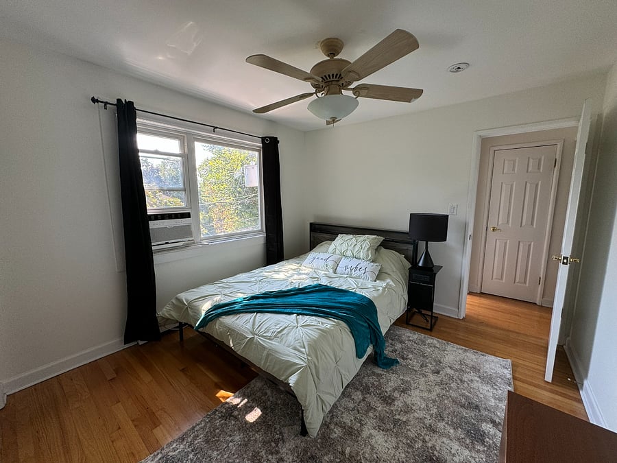 A window AC is installed in the bedroom.  It can be removed before you arrive if you prefer fresh air, and then for the winter it will be in storage.