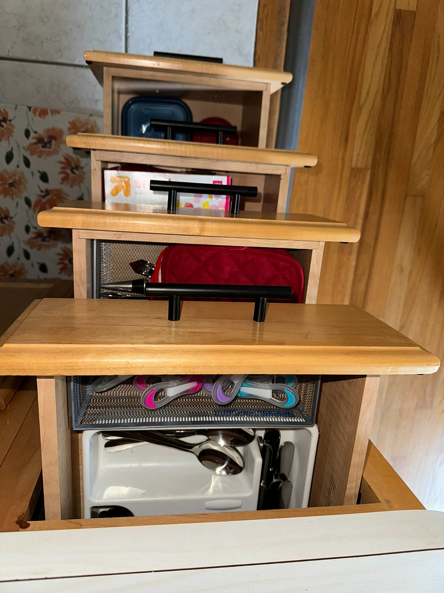 You'll find everything you need right where you'd expect to find it - from trivets to measuring cups and from spatulas to whisks - if there's something missing let me know!