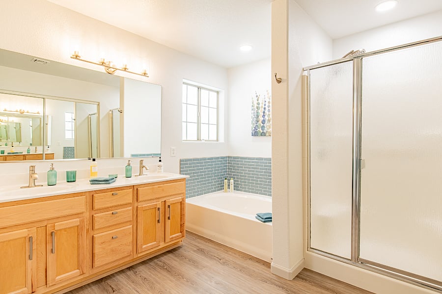 Master Bathroom with Tub & Shower