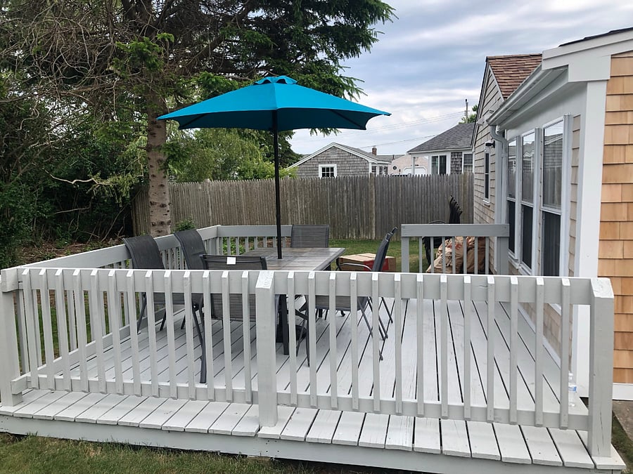 Back deck, gas grill available but not shown