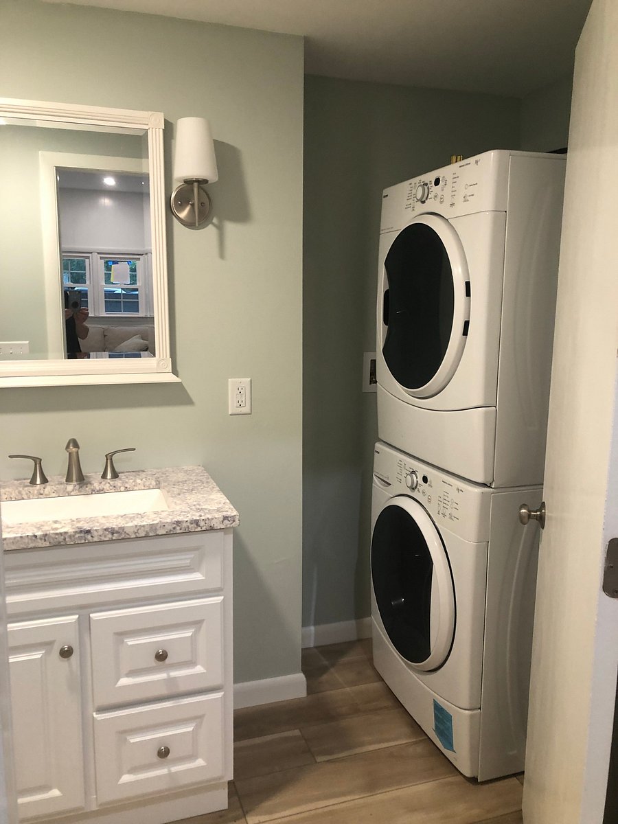 Laundry in the half bathroom