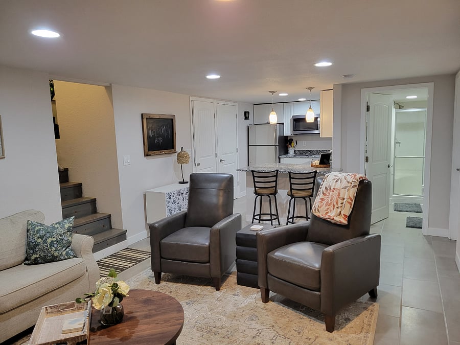 Living room and kitchen 