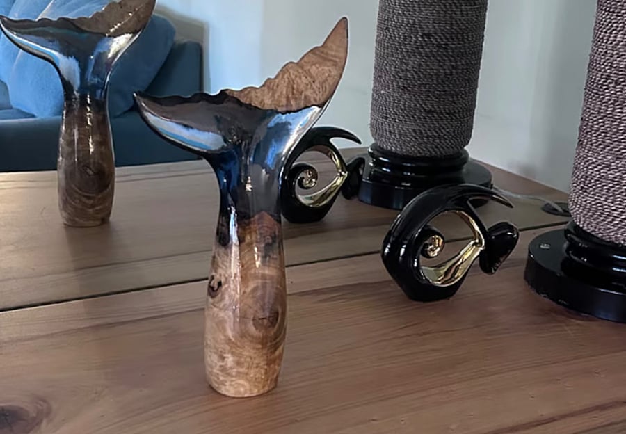 The condo has quite a bit of original art including this  whale take made by a local Maui artist.