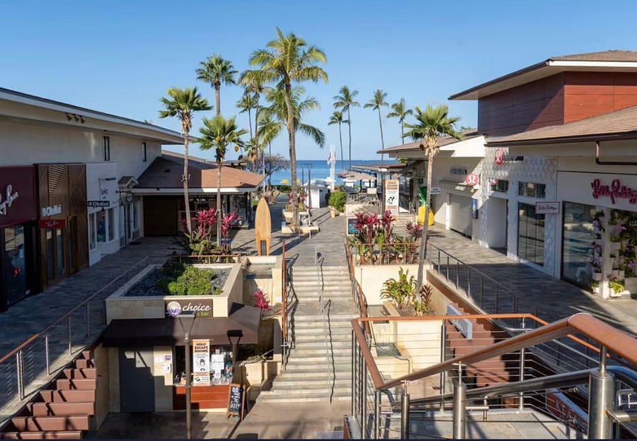 Whalers Village which is directly across the parkway, an easy walk or take the golf cart over.  Shops, restaurants with direct access to the beach.
