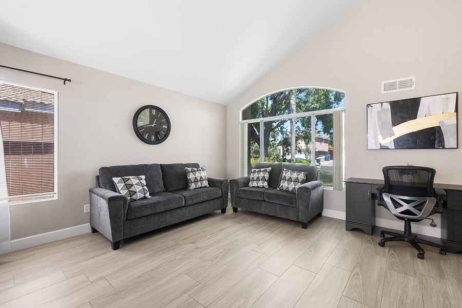 Formal Living Room with Designated Working Desk