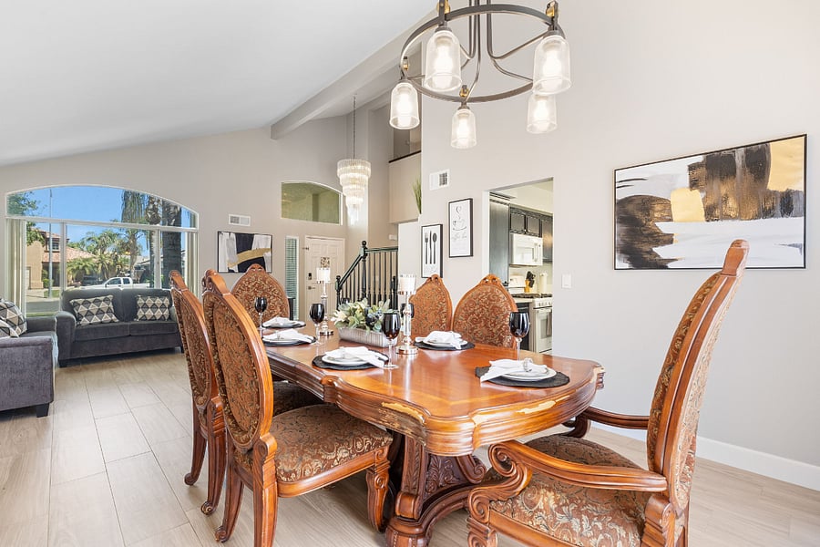 Formal Dining Table setting for 6