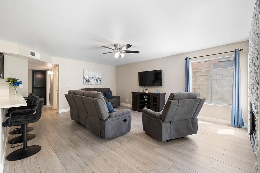 Family Room with 65' TV