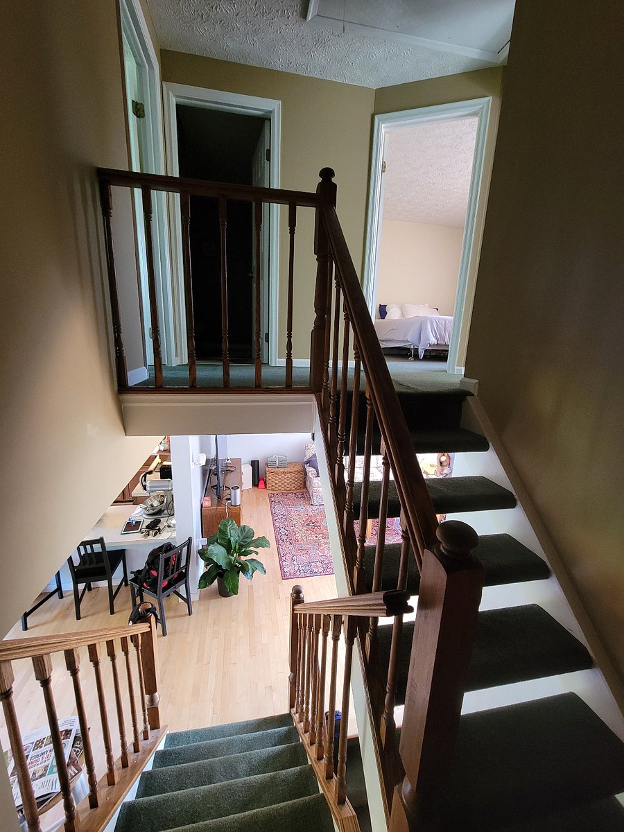 Stairs to top floor