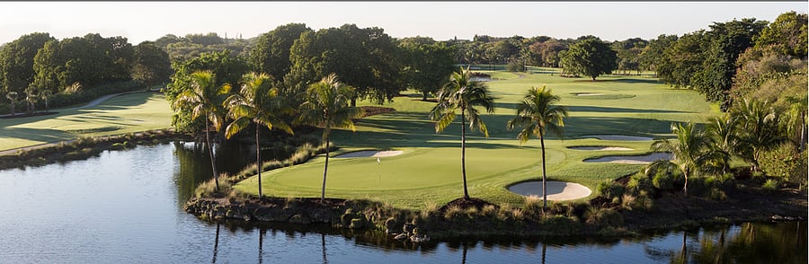 One of many beautiful golf courses in South Florida