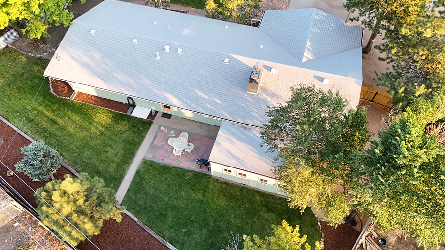 Arial View of Backyard