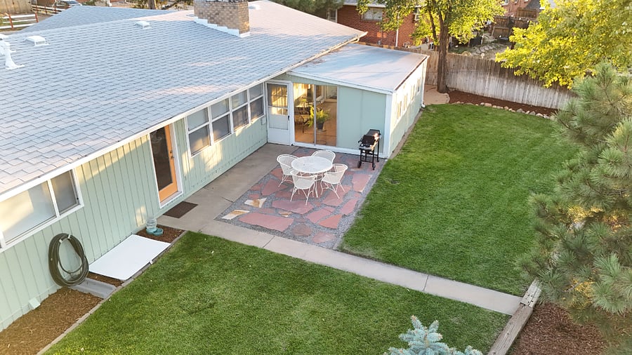 Arial View of Backyard