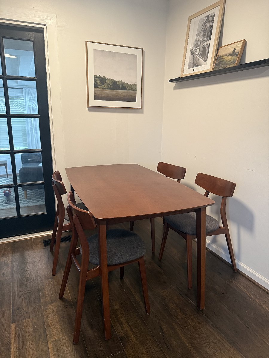 kitchen table by sunroom