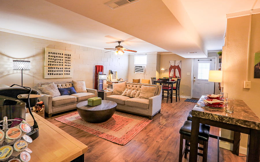 Spacious living area.