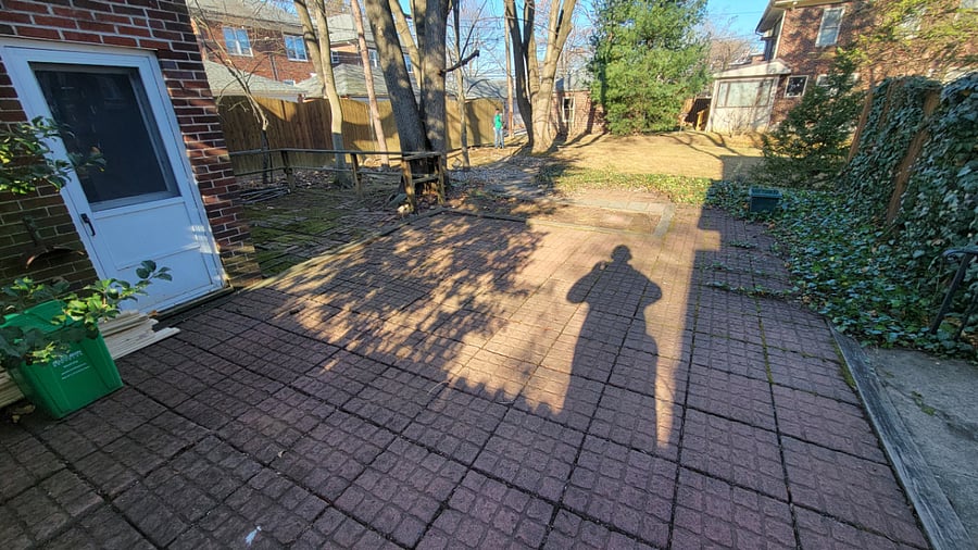 Back yard patio (outdoor furniture in summer months)