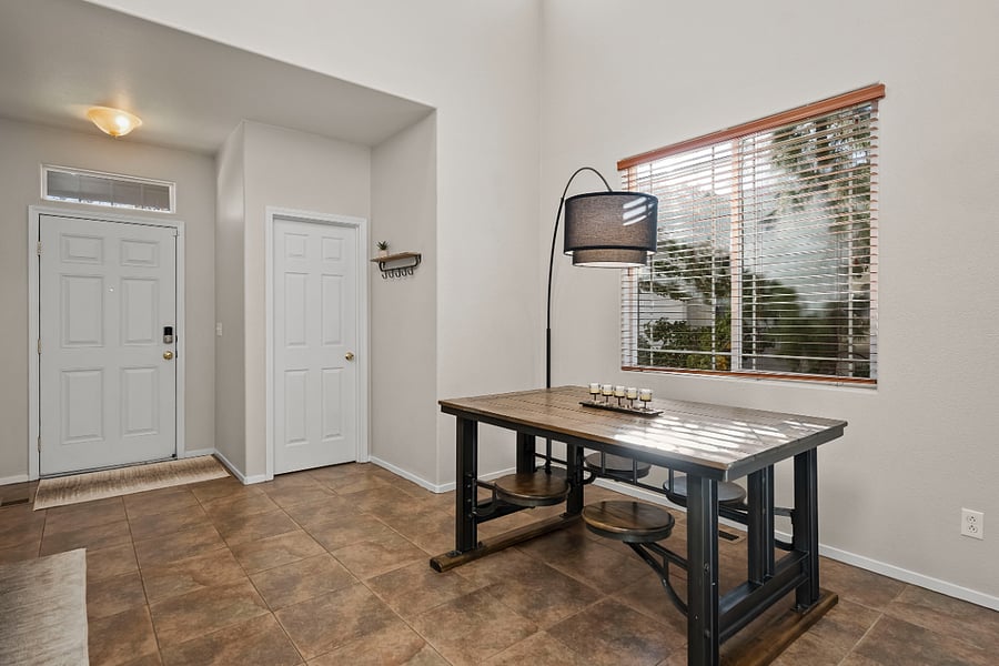 Dining table and 1/2 bath